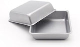 Flunyina 4 Inches Non-Stick Square Cake Pans Set of 4 Carbon Steel Cake Molds for Home Daily Housewarming Wedding Birthday Party Brownie Making - Front View