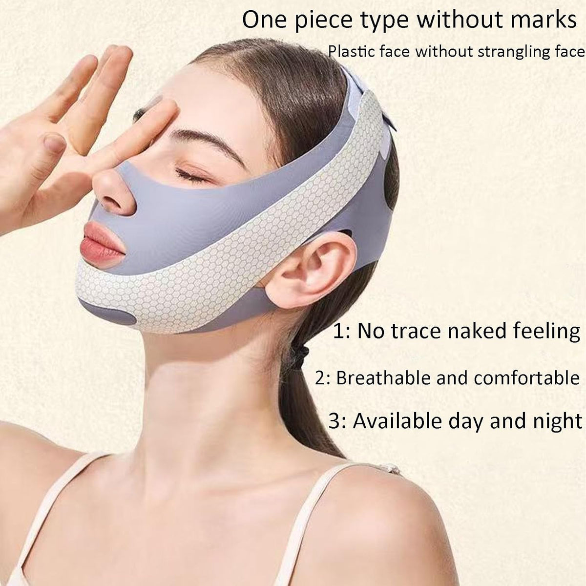 V Line Lifting Mask Chin Strap For Sleeping Reusable，Face Lift Tape Face Slimmer For Women，Jaw Trainer（Pink. Black. Blue）Variety Of Options.(Pink,2PCS)