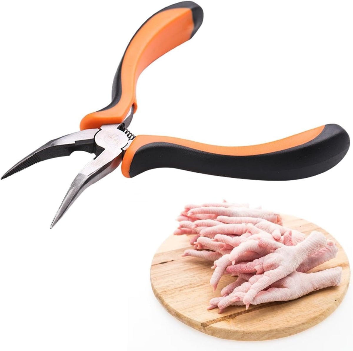 Carbon Steel Chicken Feet Boneless Pliers Portable Bone Remover Chicken Multipurpose Boning for Plucking Dining Room Removing Cooking Boneless Pliers Chicken Feet Scissors Boneless Pliers