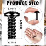 50 Pack M6 x 16 mm Rack Mount Cage Nuts, Screws and Washers Stainless Steel Black Server Rack Screws Square Insert Nuts for Audio Server Console Mounting Routers, Shelves, Enclosures, Cabinets - Side View