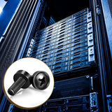50 Pack M6 x 16 mm Rack Mount Cage Nuts, Screws and Washers Stainless Steel Black Server Rack Screws Square Insert Nuts for Audio Server Console Mounting Routers, Shelves, Enclosures, Cabinets - Top-Down View