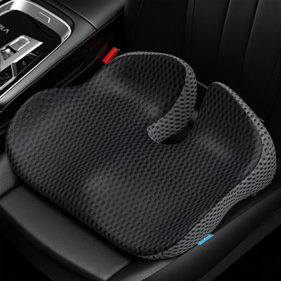 Wedge Car Seat Cushion for Driving, Innovative Seat Cushion with Honeycomb Gel & Memory Foam for Enhanced Breathability & Support, Car Cushions for Hip Pain Relief, Improve Vision/Posture, Black