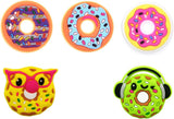 Donuts Shoe Charms fits for Clog Shoes Decoration, Sweet Cake Pins for Shoe & Bracelet Wristband Party Gifts - Top-Down View