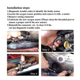 2Pcs Oxygen O2 Sensor Upstream Downstream Compatible with Honda CRV 2.4L L4 2007 2008 2009 Replacement for 234-9062 234-4359 - Top-Down View