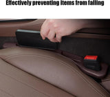 1 Pair Universal Car Seat Gap Plug Strip Side Seam Car Gap Filler Leak Proof Seat Gap Storage Organizer Interior Decoration(Black 1 Pair) - Top-Down View