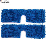 2 Pack Microfiber Mop Refills Compatible with O-Cedar Dual-Action Flip Mop Resuable Replacement Mop Heads for Dry & Wet Use - Front View