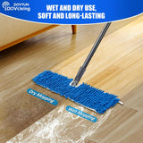 2 Pack Microfiber Mop Refills Compatible with O-Cedar Dual-Action Flip Mop Resuable Replacement Mop Heads for Dry & Wet Use - Side View
