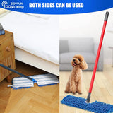 2 Pack Microfiber Mop Refills Compatible with O-Cedar Dual-Action Flip Mop Resuable Replacement Mop Heads for Dry & Wet Use