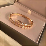 Bracelet Snake Shape Adjustable Bangle Fashion Classic Style Male Lady Couple Wedding Party Gift Bracelet Bracelet Ladies Jewelry - Front View