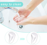 12pcs Arch Support Insoles, Transparent Gel Self-Adhesive Arch Support Shoe Inserts Soft Silicone Foot Arch Cushions Arch Comfort Pads for Women High Heels Sandals Flat Shoes - Top-Down View