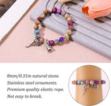 Cheer Bracelet, Imperial Stone Cheerleading Bracelet with Encouragement Card Charming Cheerleader Gifts Elegant Smooth Cheer Stuff with Cheerleader Jewelry Pendant - Top-Down View
