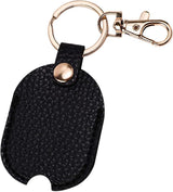 Leather Car Key Sleeve, Broken Loop Replacement PU Keychain Protector With Iron Ring, Auto House Cover