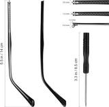 1 Pair Metal Glasses Replacement Temple, Eyeglass Arms Legs Replacement, Glasses Repair Kit Universal Glasses Arm Replacement Legs for Glasses, Sunglasses, Black