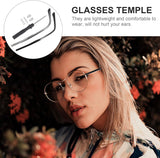 1 Pair Metal Glasses Replacement Temple, Eyeglass Arms Legs Replacement, Glasses Repair Kit Universal Glasses Arm Replacement Legs for Glasses, Sunglasses, Black - Side View