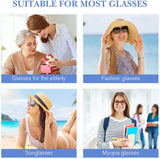 1 Pair Metal Glasses Replacement Temple, Eyeglass Arms Legs Replacement, Glasses Repair Kit Universal Glasses Arm Replacement Legs for Glasses, Sunglasses, Black - Top-Down View