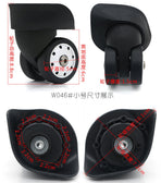 Replacement Luggage Wheels W046# S Size (Di Long) Replacement Plastic Wheels/Luggage Spinner Wheels (2 Pair/Set)