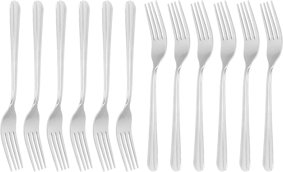 Heavy Weight Dinner Fork Set, 18-0 Stainless Steel 12-Piece, 7 Inches Table Forks