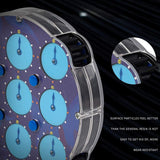 Speed Cube Clock M Magic Clock Transpsarent Blue Speed Clock Puzzle Educational Fidget Cube 3D Puzzle Toy - Side View