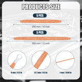10pcs Universal Automotive Ground Straps, 10/12 inch Engine Ground Strap Kit Braided Copper Ground Straps Automotive Ground Strap Wire Ground Strap Connectors for Most Cars (Copper) - Front View