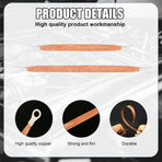 10pcs Universal Automotive Ground Straps, 10/12 inch Engine Ground Strap Kit Braided Copper Ground Straps Automotive Ground Strap Wire Ground Strap Connectors for Most Cars (Copper)