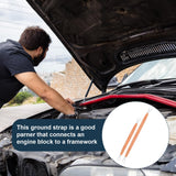 10pcs Universal Automotive Ground Straps, 10/12 inch Engine Ground Strap Kit Braided Copper Ground Straps Automotive Ground Strap Wire Ground Strap Connectors for Most Cars (Copper)