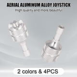 4pcs Drone Controller Sticks, Detachable Drone Remote Joysticks Thumb Rocker Replacement Compatible with DJI Mini 3 Pro Drones DJI RC Smart Controller (Silver, Black)