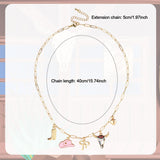 Cowgirl Necklace for Women, Dainty Gold Boot Hat Heart Charm Western Chain Chunky Trendy Fashion Pendant Outfit Jewelry Gift