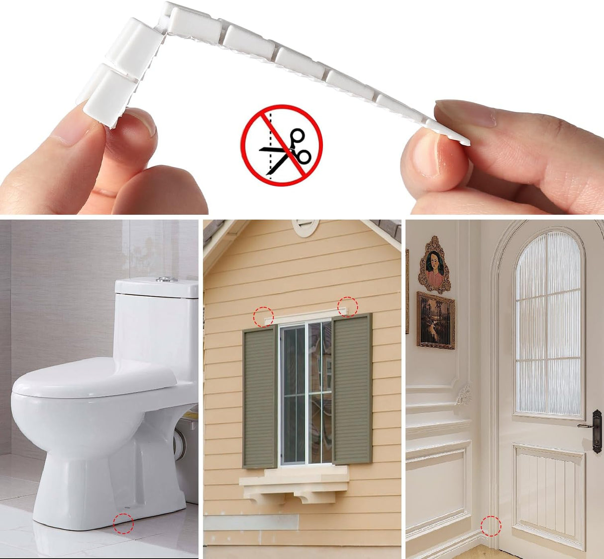 12 Pack White Multi Purpose Furniture Plastic Shims for Leveling Extreme Weight Capacity Wedges Easy to Snap Cut-to-fit Size Leveler for Toilet Shims, Doors, Windows, Sheds, Table
