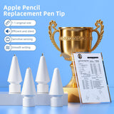 for Apple Pencil Tips Replacement,Compatible with Apple Pencil Pro/1st Generation/ 2nd Generation/USB-C (4 Pack) - Front View
