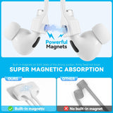 AirPod Strap with Magnetic,AirPod Lanyard Anti-Lost Cord for Sports Anti-Loss, AirPod Accessories Compatible with AirPods 4 Case 2024, AirPod Pro 2nd/1st, AirPod 3, AirPod 2/1- White 1 Pack
