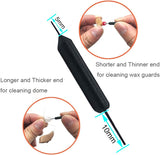 Hearing aid Wax Guards Filters Cerumen Stop Wax Traps for Phonak, Unitron, Widex Hearing aids Cleaner with Cleaning Brush kit Tools and Carry case – 3Packs/24 Filters - Side View