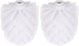 2pcs Toilet Bowl Brush Replacement Head, Universal Toilet Brush Head, Plastic Replacement Toilet Bowl Brush Head, Hotel Home Cleaning Tool Fit for Most of Cleaning Holders
