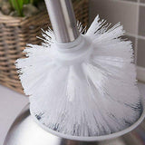 2pcs Toilet Bowl Brush Replacement Head, Universal Toilet Brush Head, Plastic Replacement Toilet Bowl Brush Head, Hotel Home Cleaning Tool Fit for Most of Cleaning Holders - Side View
