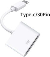 for Apple 30pin Female to USB 3.1 Type-C USB-C Sync Data Charging Adapter Cable Cell Phone OTG Adapters USB Cables Accessories, USB c Female to USB Female Adapter - Front View