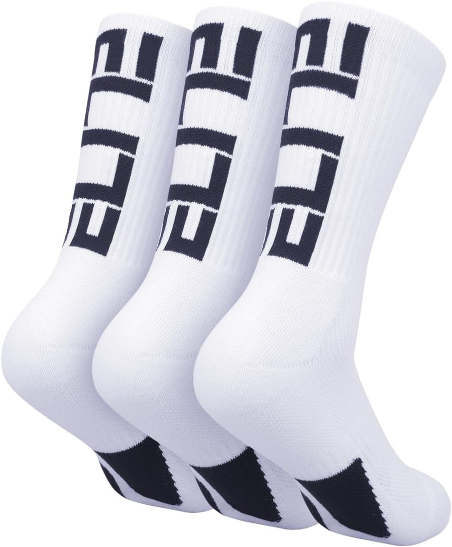 Elite Basketball Crew Socks for Men and Women, Cushion Performance Athletic Basketball Socks