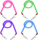 4Pcs Bib Holder Clip Dental Napkin Clip, Neck Chains with Metal Clips for Dental Clinic, Colorful Dentist Bib Holder Clip Napkin Dental Bib Clips for Bibs Face Cover Kids Adult and Elderly