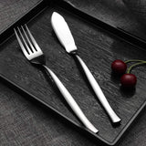 8-Piece Stainless Steel Fish Forks and Knives, Serving Set
