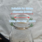 4 PCS Glass Bottle Replacement Caps with Tampered Evident Seal,48mm Diameter Bottle Lids Compatible With Stanpac & Libbey Milk Glass Bottles.Reusable,Long-Lasting and Easy to Clean Bottle Caps