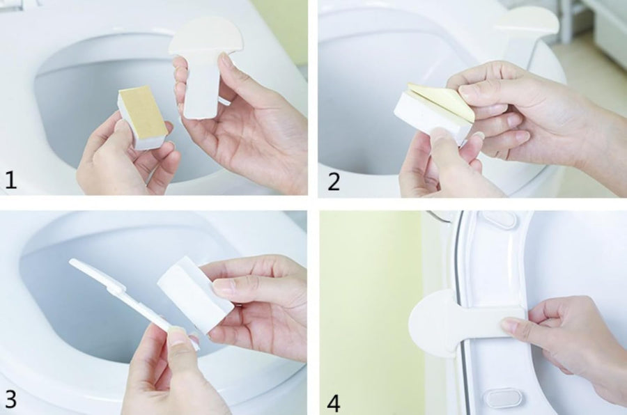 Toilet Seat Handle - Lift More, Less Mess -Easy Application 3 Pack White