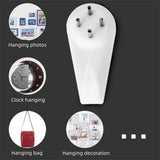 Concrete Wall Hooks，30pcs Invisible Nail Hangers, No Damage Wall Picture Hanger ， Powerful Concrete Hard Wall Drywall Picture Hooks Non-Trace Hanging Hook for Picture Photo Frame Clock Hangers - Side View