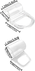 12 Pack Roller Shades Pull Down Clips Cordless Pleated Window Shades Handle Window Shade Pulls Blinds Shades Lifting Transparent Handle Window Shades Clamp for Home Rolling Curtain Accessories