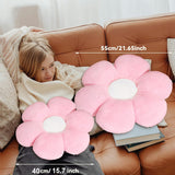 Green Flower Pillow-Daisy Pillows Decorative Throw Pillows,15.7In Cute Flower Shaped Pillow for Bed & Classroom, Fun Throw Pillows Floor Cushions for Home Sofa Chair Couch Decor - Side View