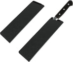 2 Pcs Knife Covers or Sleeves 8" x 2.2" Knife Edge Guard Universal Waterproof Kitchen Knife Sheath, Chef Knife Sheath, Plastic Knife Cover for Kitchen Knives, Black
