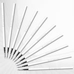 Gel Pen Refills 0.5 for Click pens with Spring, Quick Drying Ink Pen Refills Black Smooth Writing pens for Journaling (0.5 MM Fine Tip, Pack of 10)