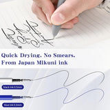 Gel Pen Refills 0.5 for Click pens with Spring, Quick Drying Ink Pen Refills Black Smooth Writing pens for Journaling (0.5 MM Fine Tip, Pack of 10) - Side View