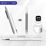 Gel Pen Refills 0.5 for Click pens with Spring, Quick Drying Ink Pen Refills Black Smooth Writing pens for Journaling (0.5 MM Fine Tip, Pack of 10)