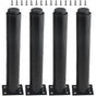 (25-42cm, black) Set of 4 strong adjustable metal furniture legs-YuJia