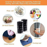 Velcro 10mm Round Self Adhesive 1000pcs White Nylon Silent Hook and Loop Fasteners for Kids Early Education - Side View