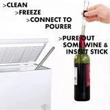 Wine Cooler Chiller 2-Pack Stainless Steel with Aerator Compatible with Standard Bottles - 45-Degree Angle