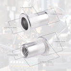 60pcs 304 Stainless Steel Rivet Nut M8 Flat Head Blind Nut Threaded Rivet Nut Rivet Nut for Threaded Insert Plys